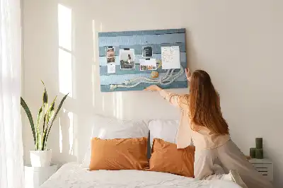 Nástenka do detskej izby Dosky pásy mušľa