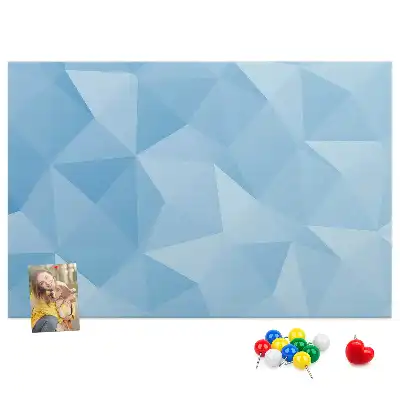 Nástenka do detskej izby s motívom geometrických abstraktných trojuholníkov