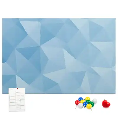 Nástenka do detskej izby s motívom geometrických abstraktných trojuholníkov