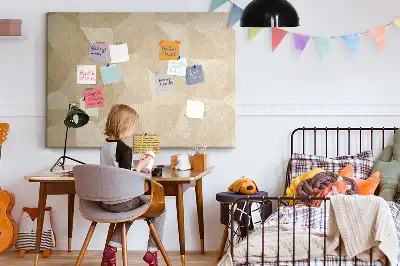 Korková nástenka Moderná trojuholníková kompozícia
