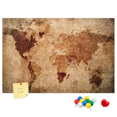 Korková nástenka Antická mapa sveta štylizovaná