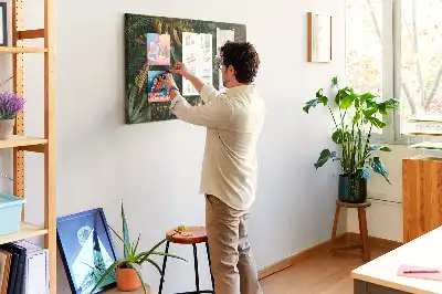 Korková nástenka s motívom džungľových listov