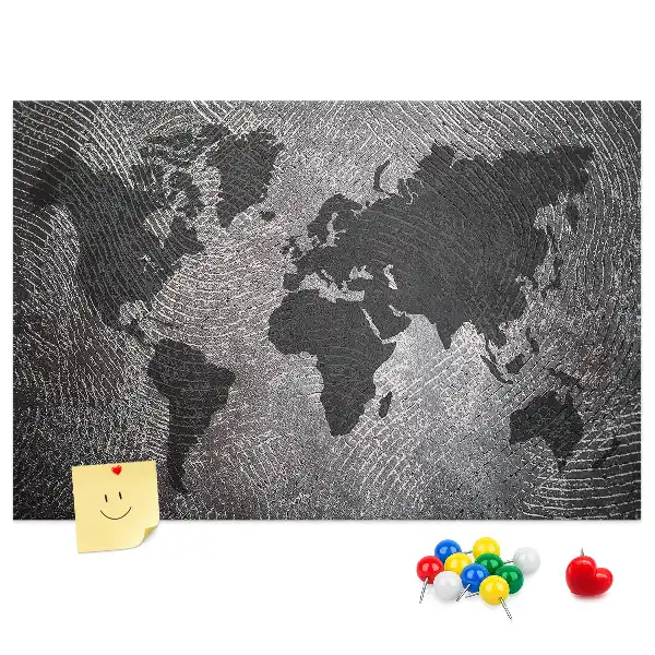Korková nástenka s motívom minimalistického betónového sveta
