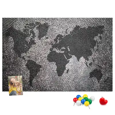 Korková nástenka s motívom minimalistického betónového sveta
