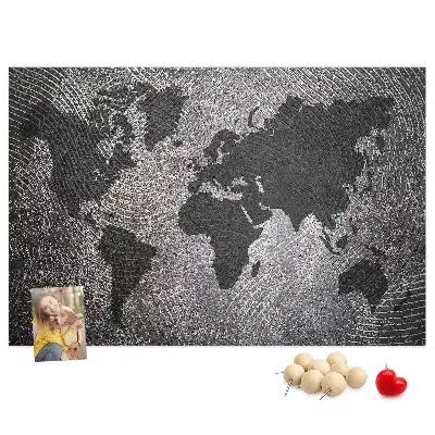 Korková nástenka s motívom minimalistického betónového sveta