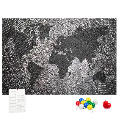 Korková nástenka s motívom minimalistického betónového sveta