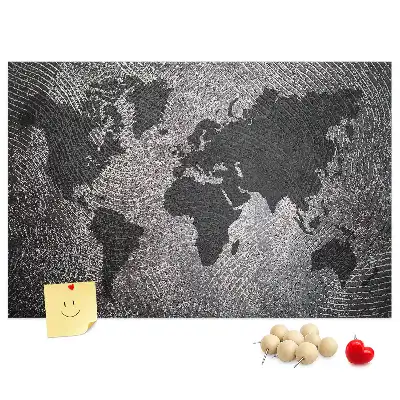 Korková nástenka s motívom minimalistického betónového sveta