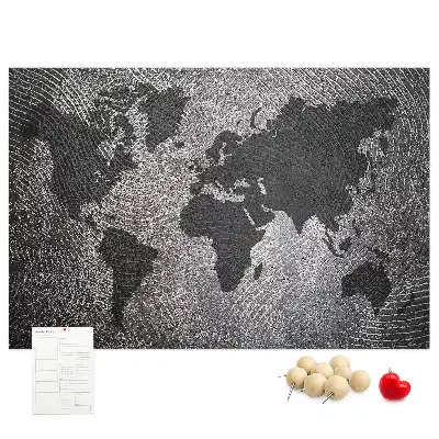 Korková nástenka s motívom minimalistického betónového sveta