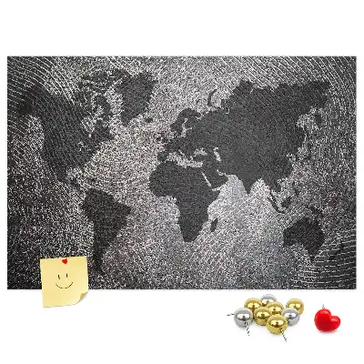 Korková nástenka s motívom minimalistického betónového sveta