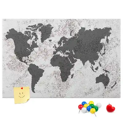 Nástenka do detskej izby Surový obrys kontinentov
