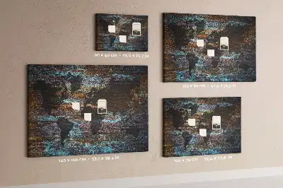 Korková nástenka Mapa sveta hrdzavá