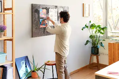 Nástenka do detskej izby s motívom mapy v dizajne architektonického betónu