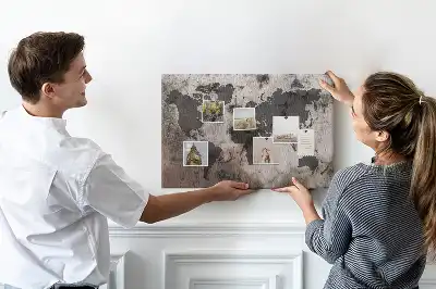 Nástenka do detskej izby s motívom mapy v dizajne architektonického betónu