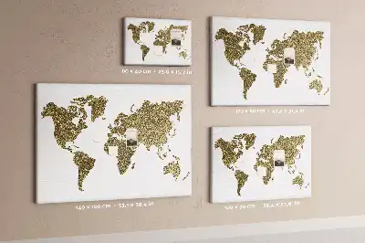 Korková nástenka s mapou sveta
