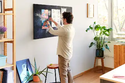 Nástenná nástenka do detskej izby Geometrický obrys sveta