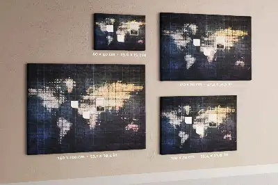 Nástenná nástenka do detskej izby Geometrický obrys sveta