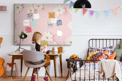 Korková nástenka s motívom sedmokrások