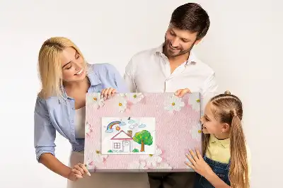 Korková nástenka s motívom sedmokrások