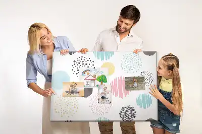 Nástenná nástenka do detskej izby s geometrickým vzorom