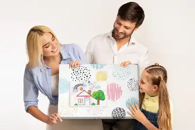 Nástenná nástenka do detskej izby s geometrickým vzorom