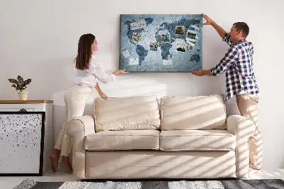 Nástenka do detskej izby Maľovaná mapa sveta