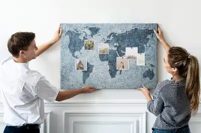 Nástenka do detskej izby Maľovaná mapa sveta