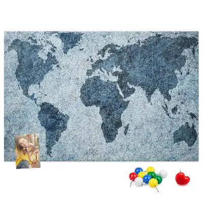 Nástenka do detskej izby Maľovaná mapa sveta