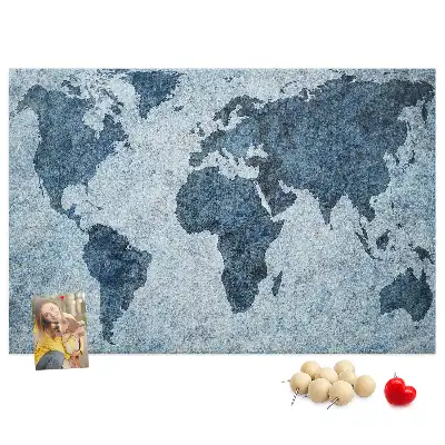 Nástenka do detskej izby Maľovaná mapa sveta