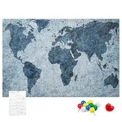 Nástenka do detskej izby Maľovaná mapa sveta