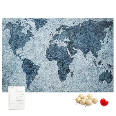 Nástenka do detskej izby Maľovaná mapa sveta