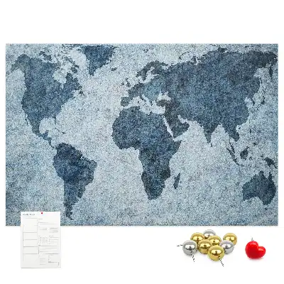 Nástenka do detskej izby Maľovaná mapa sveta