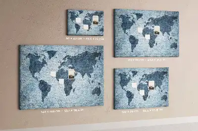 Nástenka do detskej izby Maľovaná mapa sveta