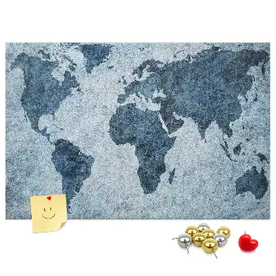 Nástenka do detskej izby Maľovaná mapa sveta