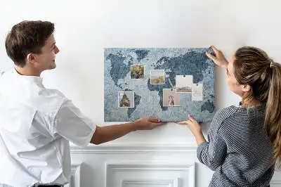 Nástenka do detskej izby Maľovaná mapa sveta