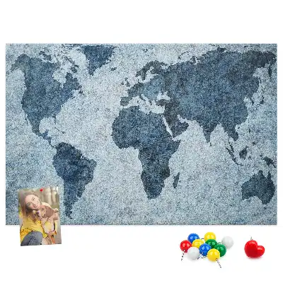 Nástenka do detskej izby Maľovaná mapa sveta
