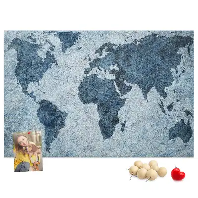 Nástenka do detskej izby Maľovaná mapa sveta