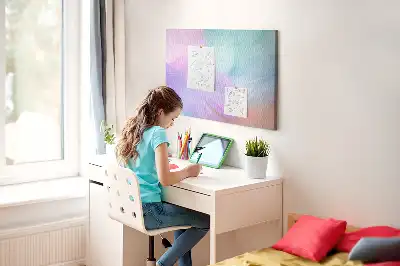 Nástenná nástenka do detskej izby Farebné pierka