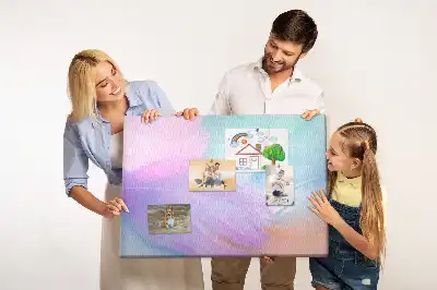 Nástenná nástenka do detskej izby Farebné pierka