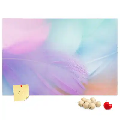 Nástenná nástenka do detskej izby Farebné pierka