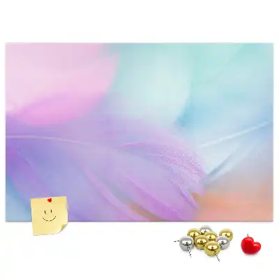 Nástenná nástenka do detskej izby Farebné pierka