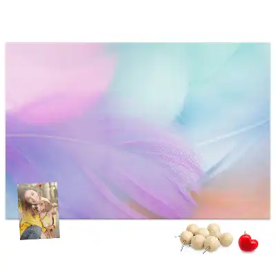Nástenná nástenka do detskej izby Farebné pierka