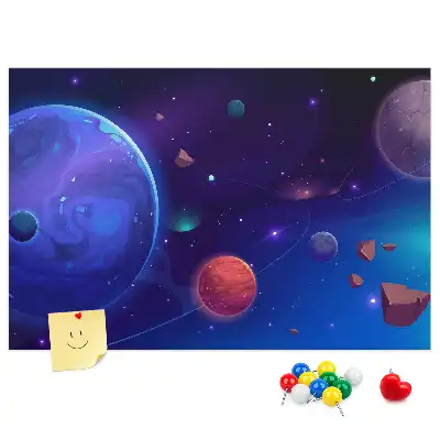 Korková nástenka Planéty a galaxia