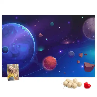 Korková nástenka Planéty a galaxia