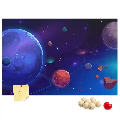 Korková nástenka Planéty a galaxia