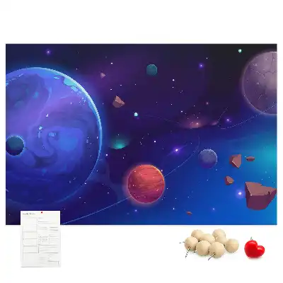 Korková nástenka Planéty a galaxia