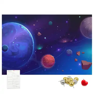 Korková nástenka Planéty a galaxia