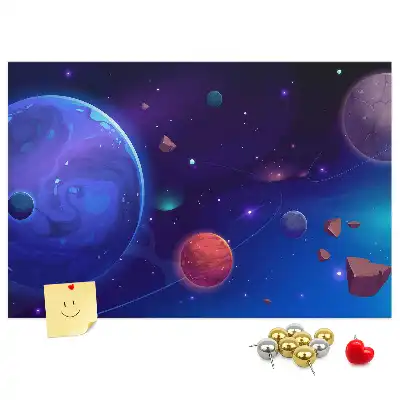 Korková nástenka Planéty a galaxia