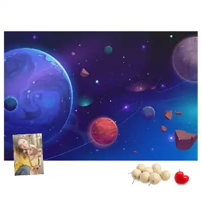 Korková nástenka Planéty a galaxia