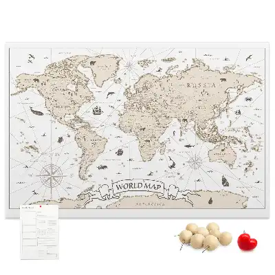Nástenka do detskej izby Zostarnutý vintage atlas sveta