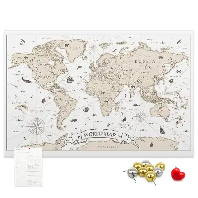 Nástenka do detskej izby Zostarnutý vintage atlas sveta